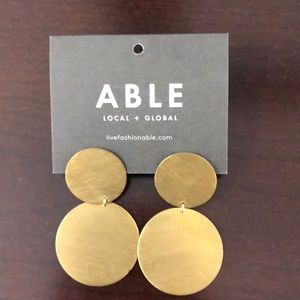 Able Echo Brass Earrings